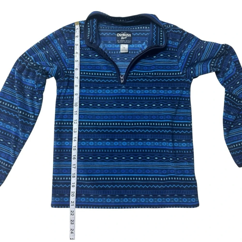 Oshkosh B’gosh Boy’s Fleece Zip Up Pullover. Size 10